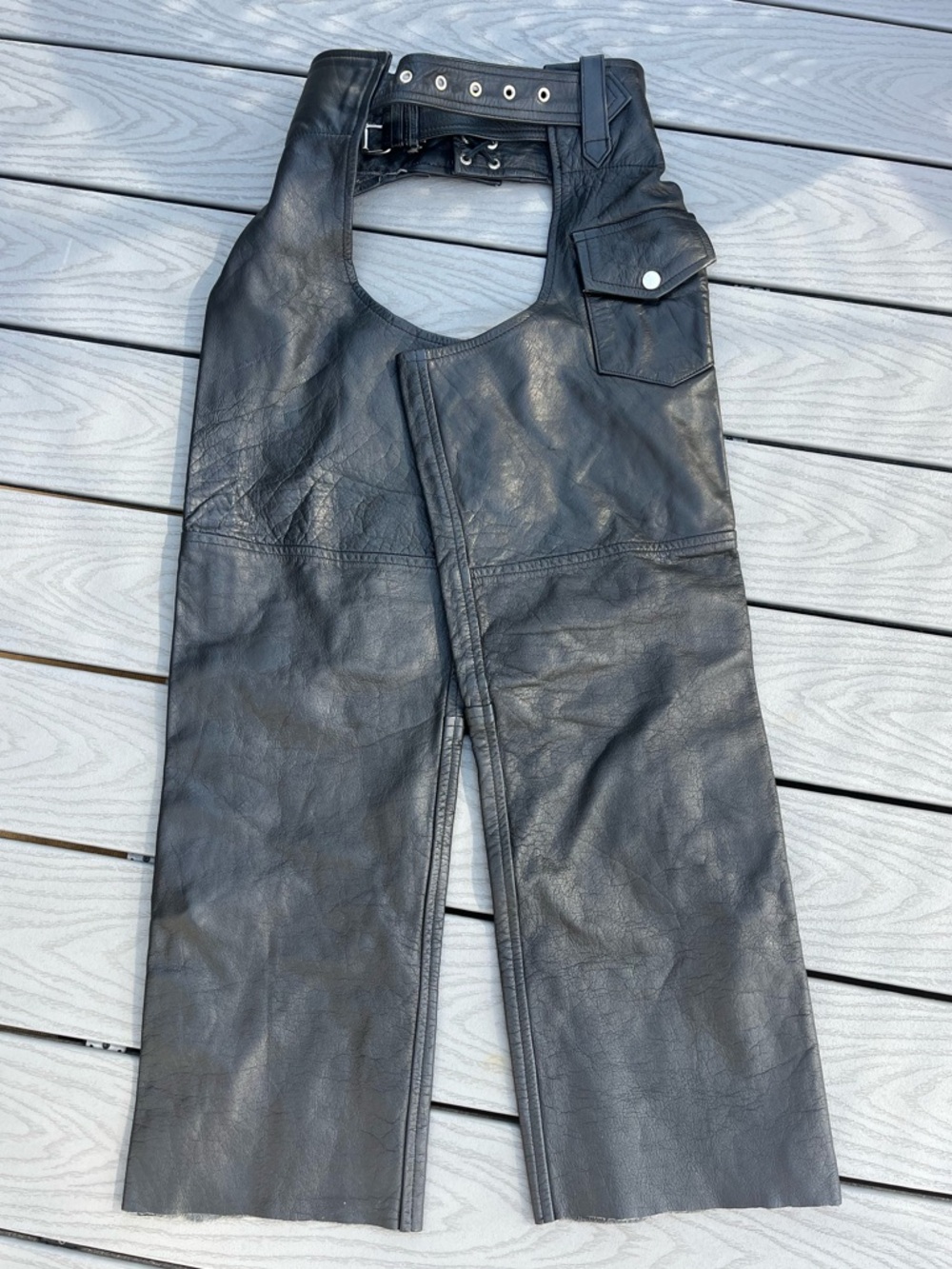 Wild Rider Women’s Leather Biker Chaps Size XS